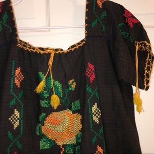 Handmade embroidered vintage dress